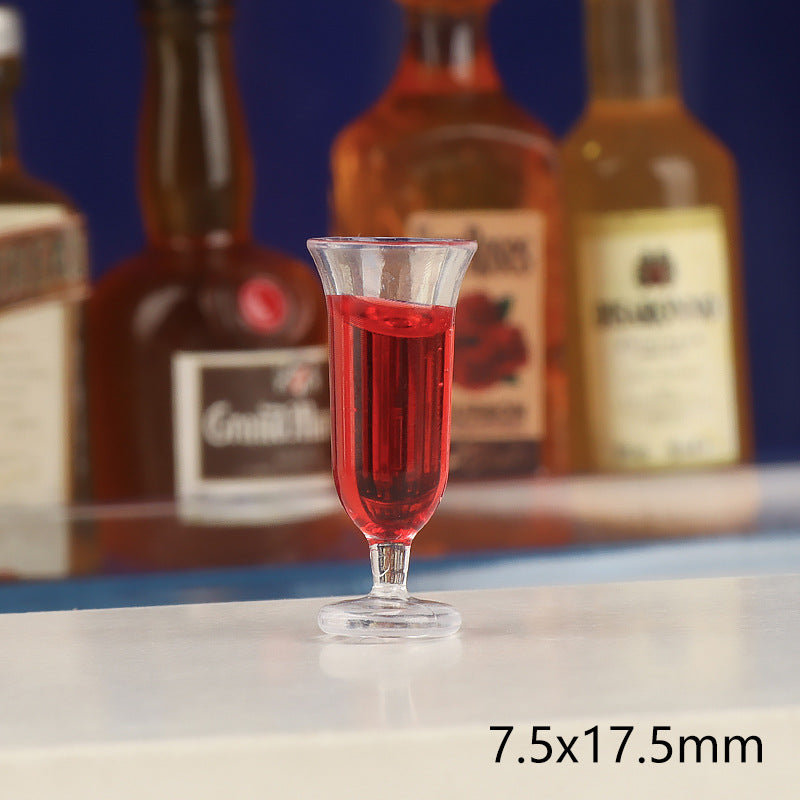 Wholesale Miniature Food Play Mini Red Wine Glass Accessories
